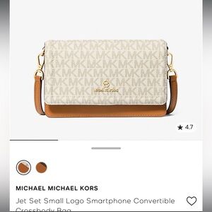 Michael Kors Jet set small logo smartphone convertible Crossbody Bag